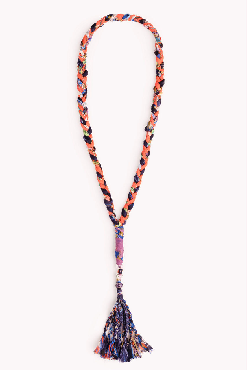 BRAIDED CRYSTAL NECKLACE