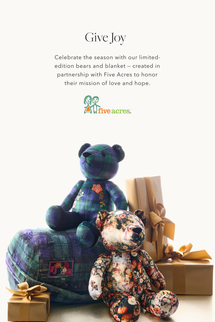 MINGO PLAID EMBROIDERED VELVET BEAR, , large image 4