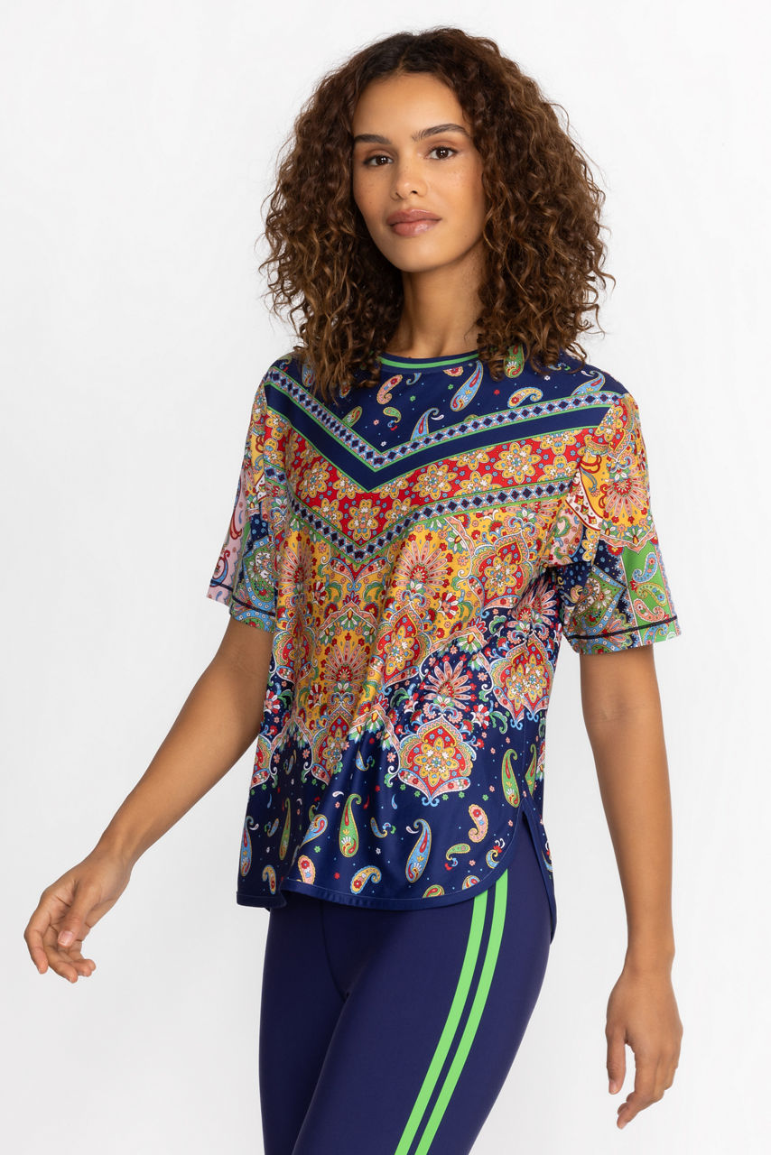 Buy Bee Active Short Sleeve Oversize Crop Tee | Johnny Was
