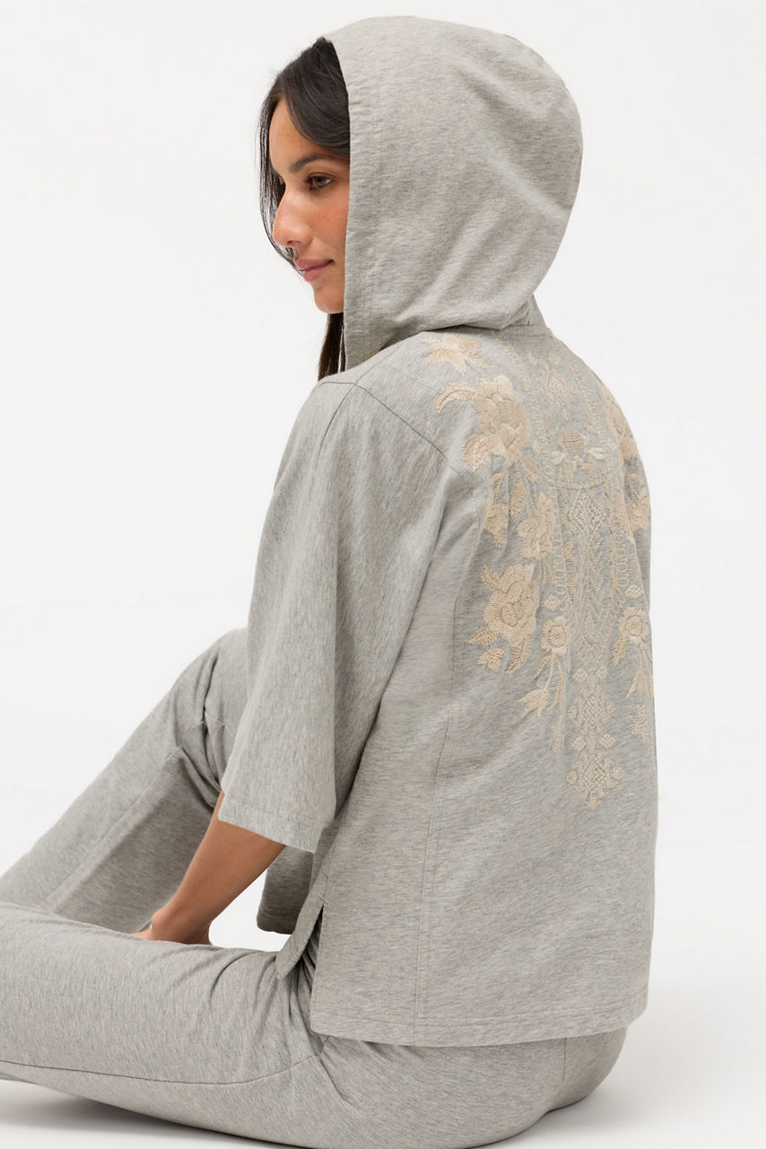 BEE ACTIVE DOLMAN SHORT SLEEVE HOODIE, , large image 1