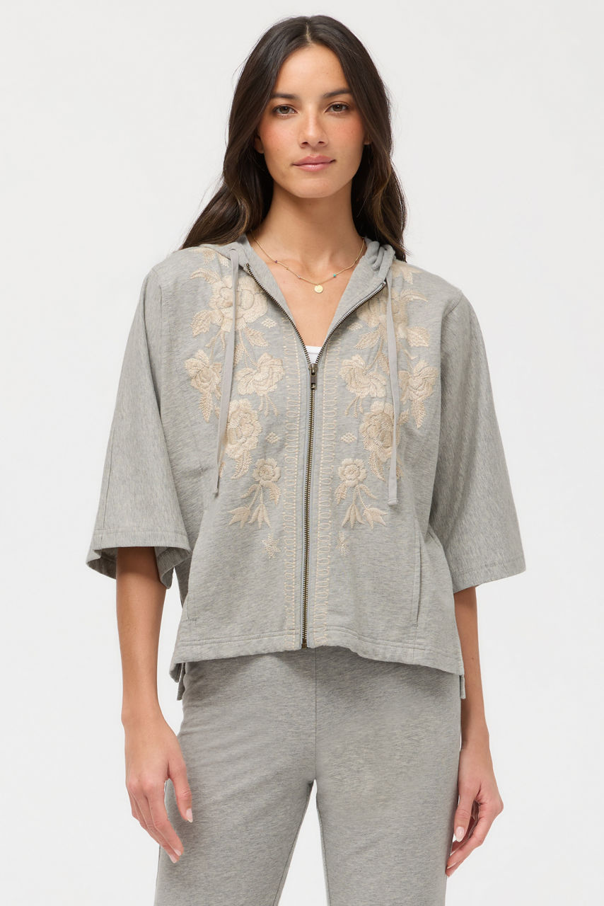 BEE ACTIVE DOLMAN SHORT SLEEVE HOODIE, , large image 2