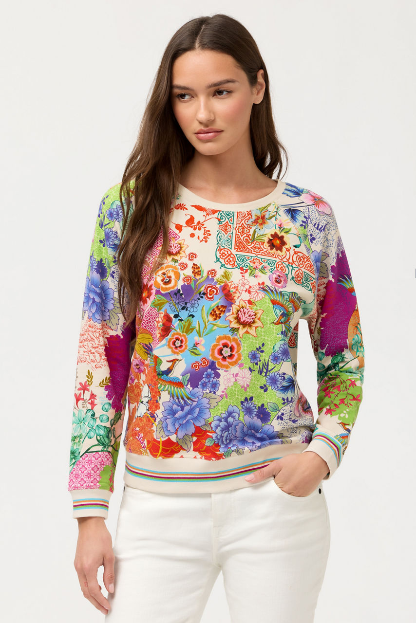 BEE ACTIVE RAGLAN CREW NECK SWEATSHIRT, , large image 1