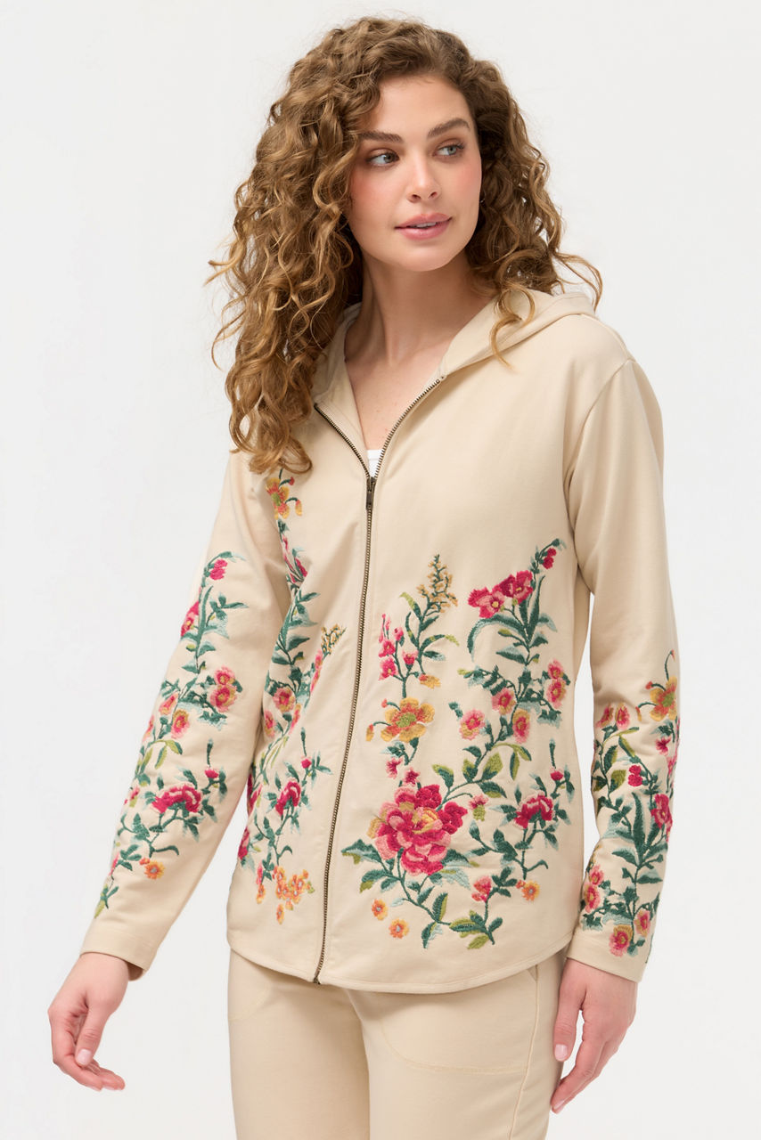 BEE ACTIVE ZIP FRONT HOODED COAT, , large image 1