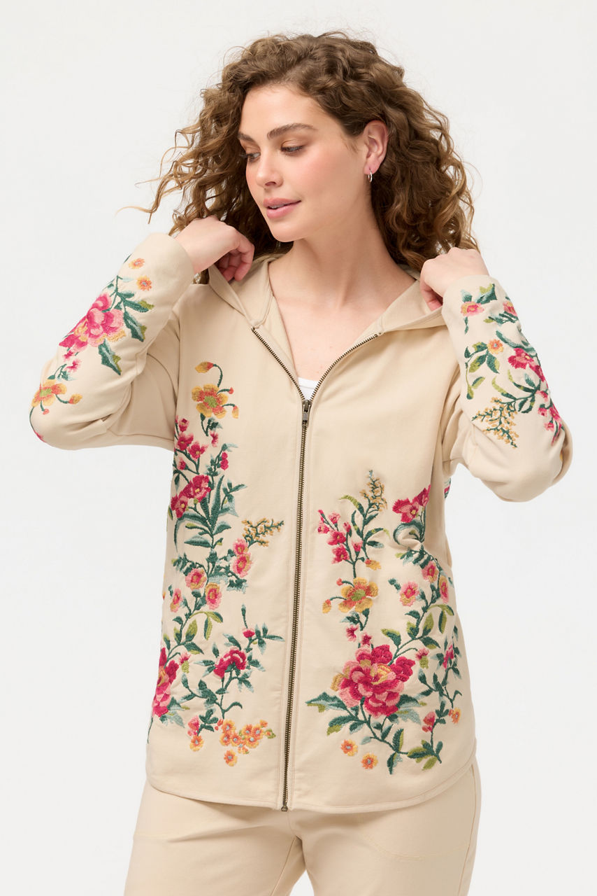 BEE ACTIVE ZIP FRONT HOODED COAT, , large image 2