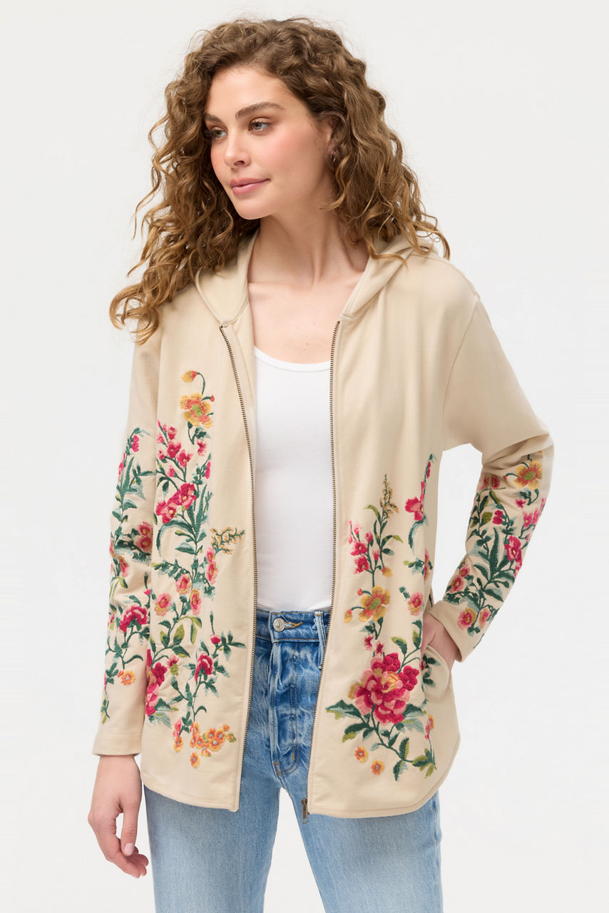 BEE ACTIVE ZIP FRONT HOODED COAT, , large image 4