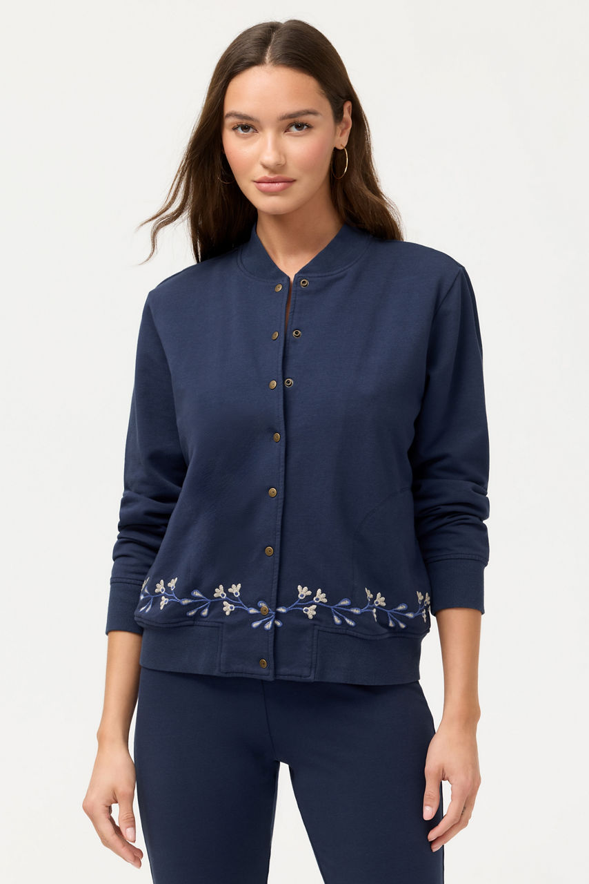 BEE ACTIVE FRENCH TERRY BOMBER JACKET, , large image 1