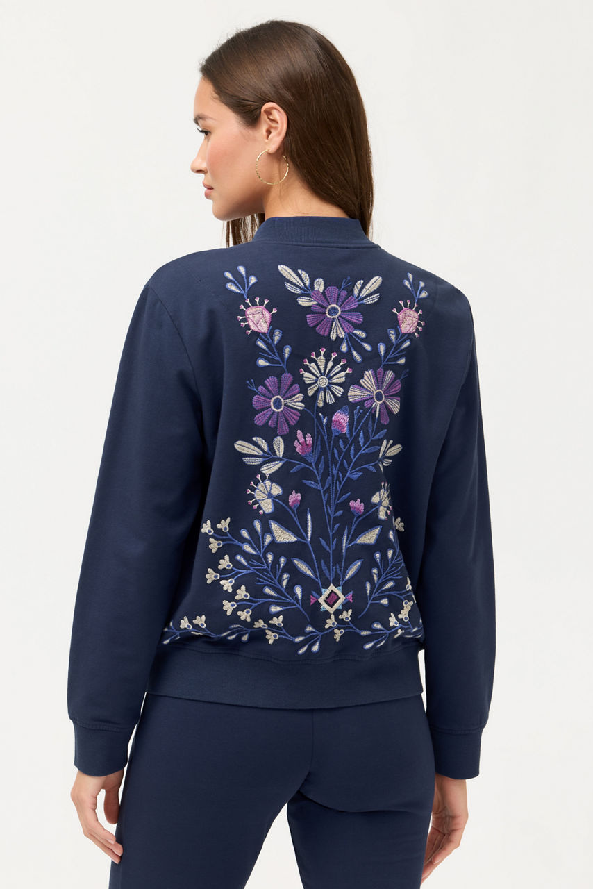 BEE ACTIVE FRENCH TERRY BOMBER JACKET, , large image 4