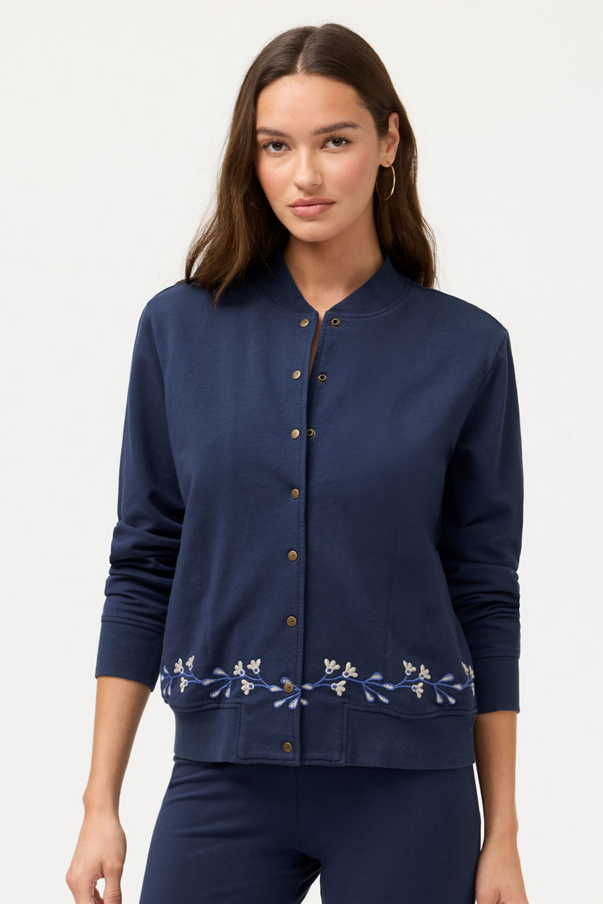 BEE ACTIVE FRENCH TERRY BOMBER JACKET, , large image 5