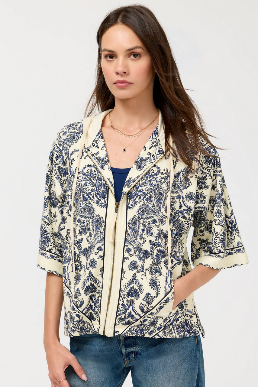 BEE ACTIVE DOLMAN SHORT SLEEVE HOODIE, , large image 1