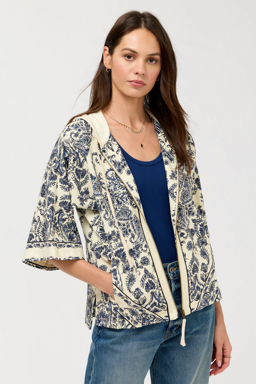 BEE ACTIVE DOLMAN SHORT SLEEVE HOODIE, , large image 2