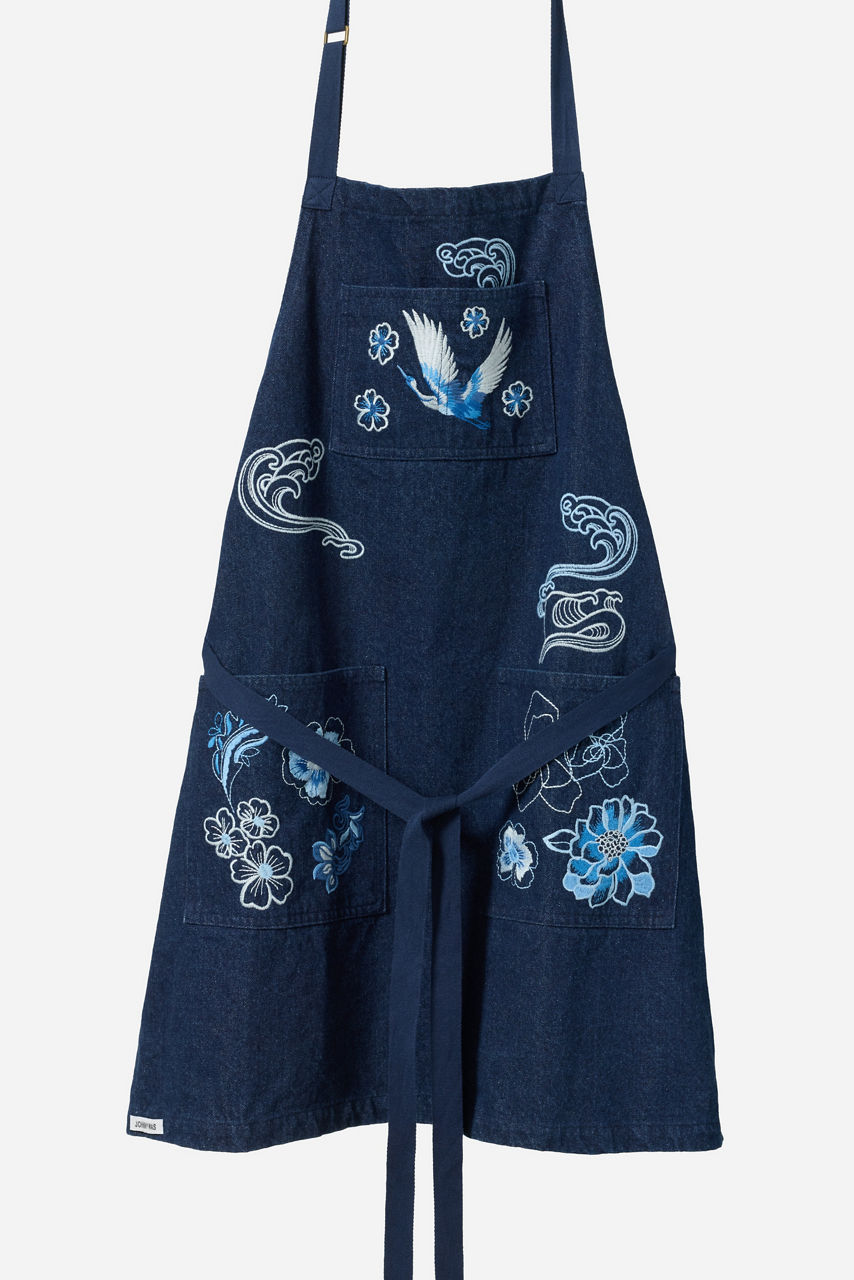 WINTER ROMANCE DENIM APRON, , large image 1