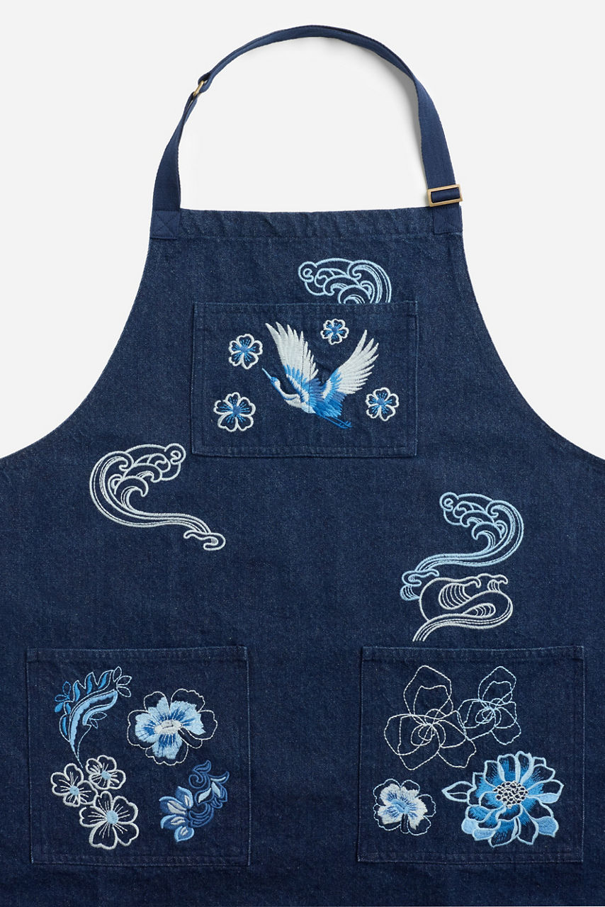 WINTER ROMANCE DENIM APRON, , large image 2