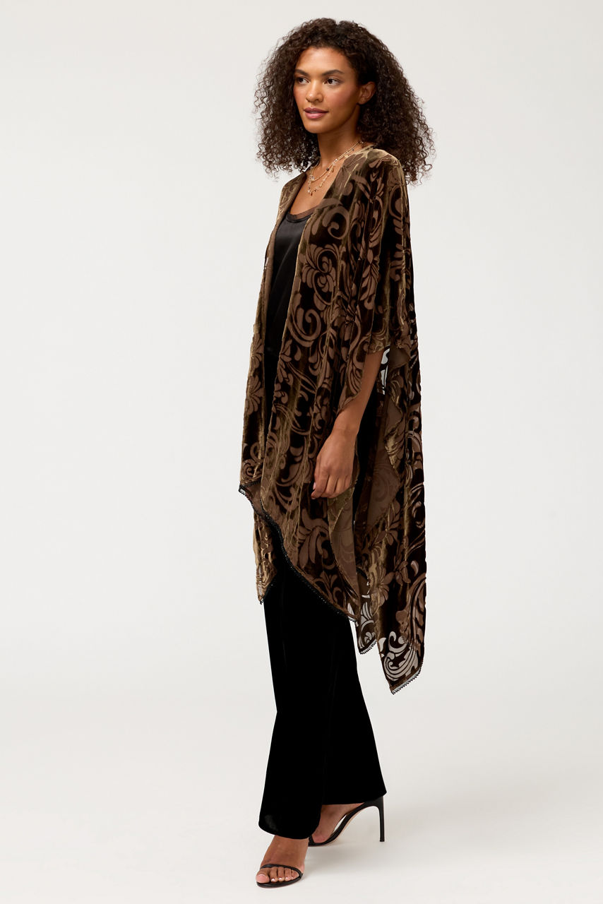 ETHEREAL LOVE BURNOUT VELVET SHAWL, , large image 2