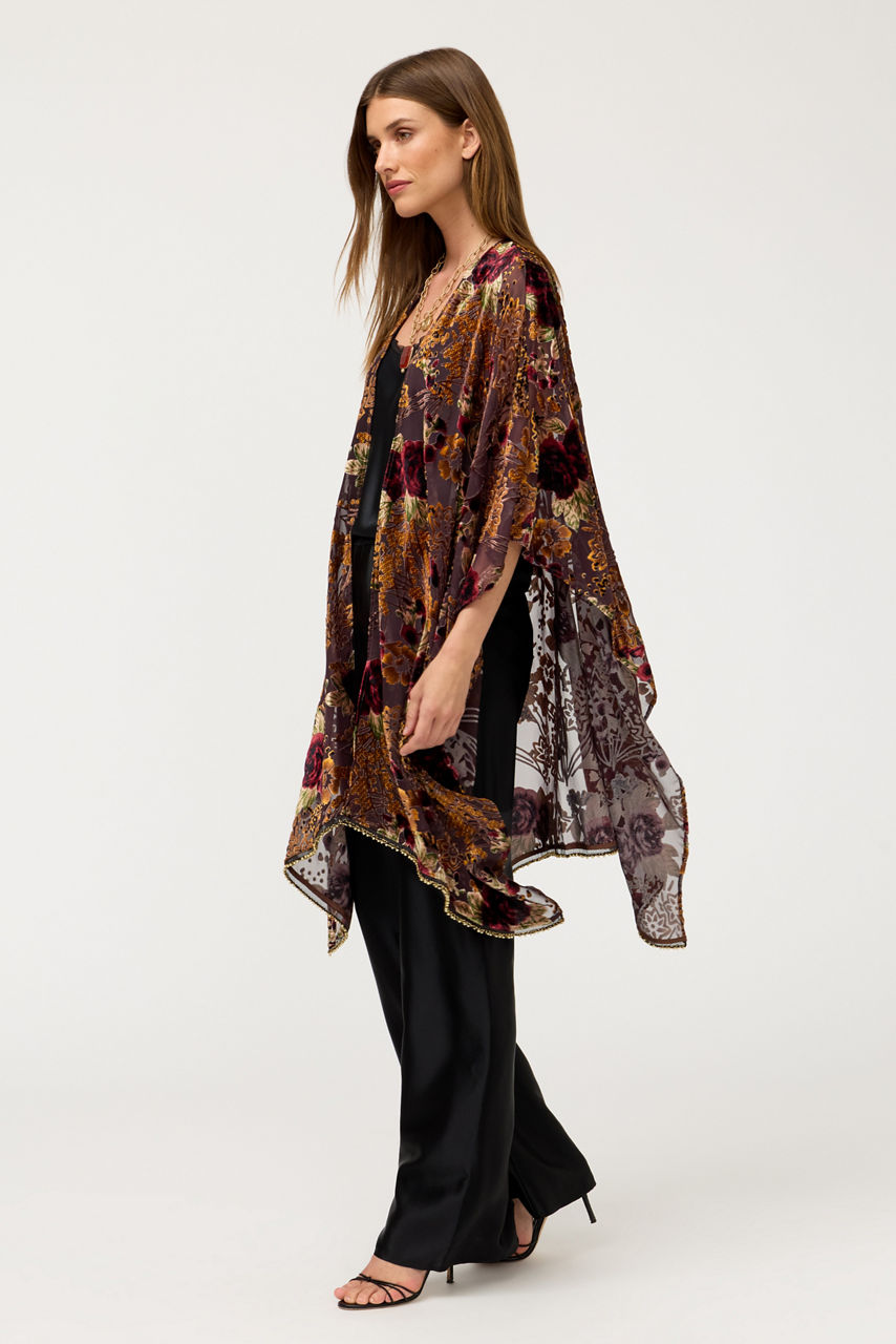 JOANNA BURNOUT VELVET SHAWL, , large image 2