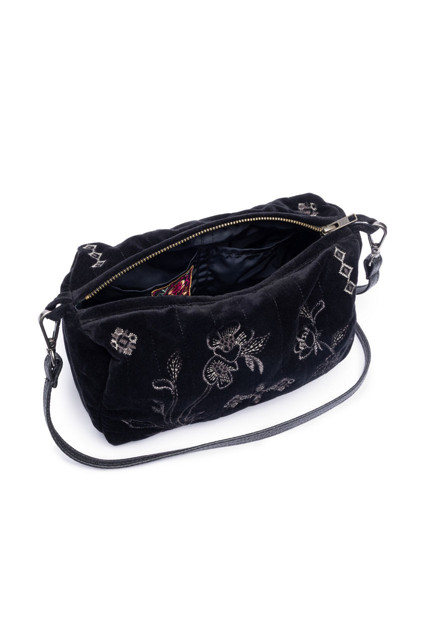 VELVET QUILTED CLUTCH, , large image 4