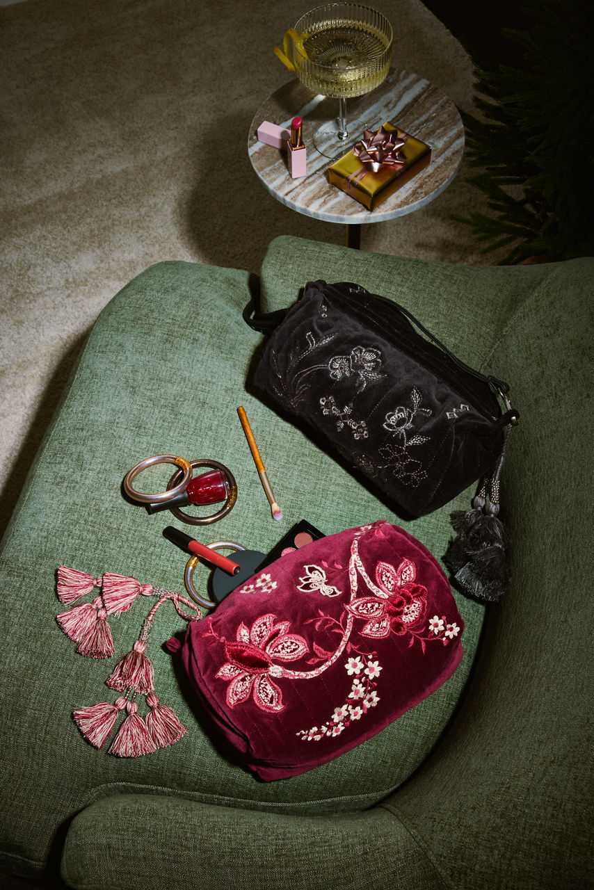 VELVET QUILTED CLUTCH, , large image 5
