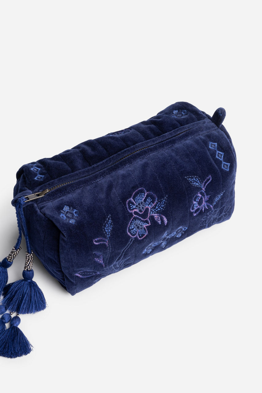VELVET QUILTED CLUTCH, , large image 2