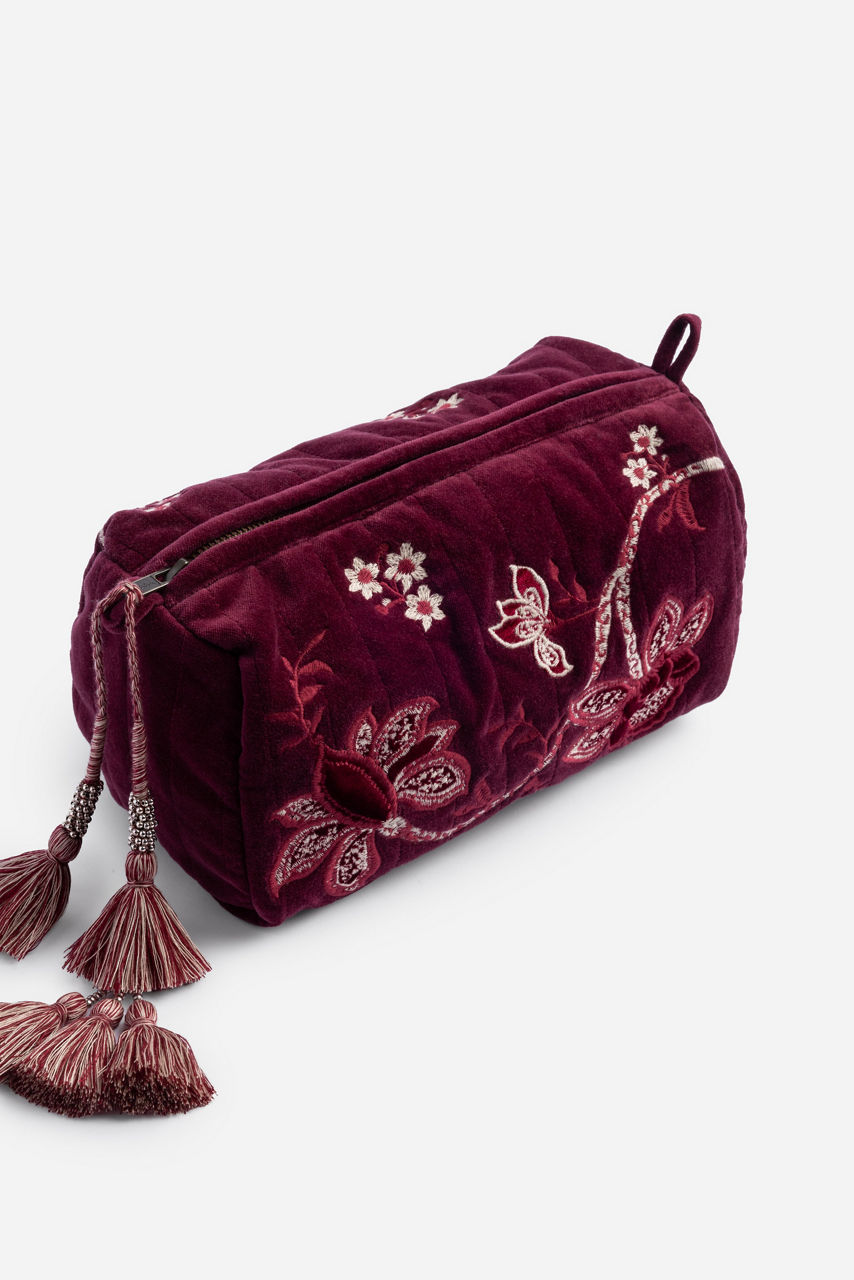 VELVET QUILTED CLUTCH, , large image 2