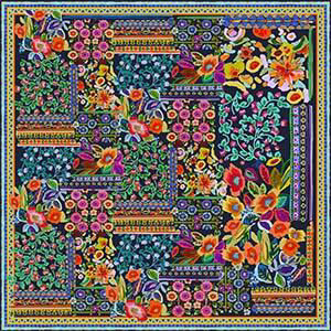 BRUSH PAINTED SILK SCARF, , swatch