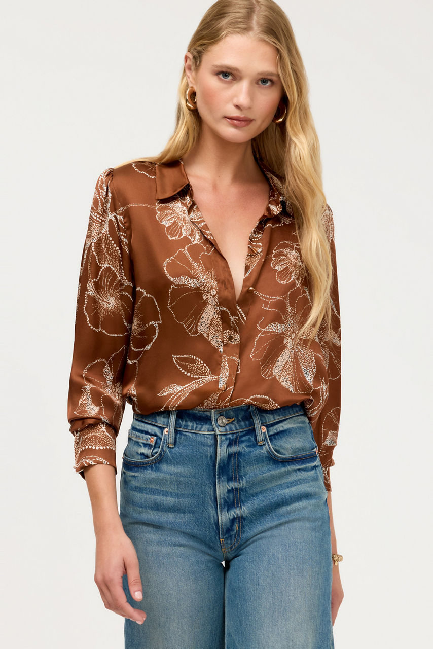 AVERI BUTTON DOWN BLOUSE, , large image 1