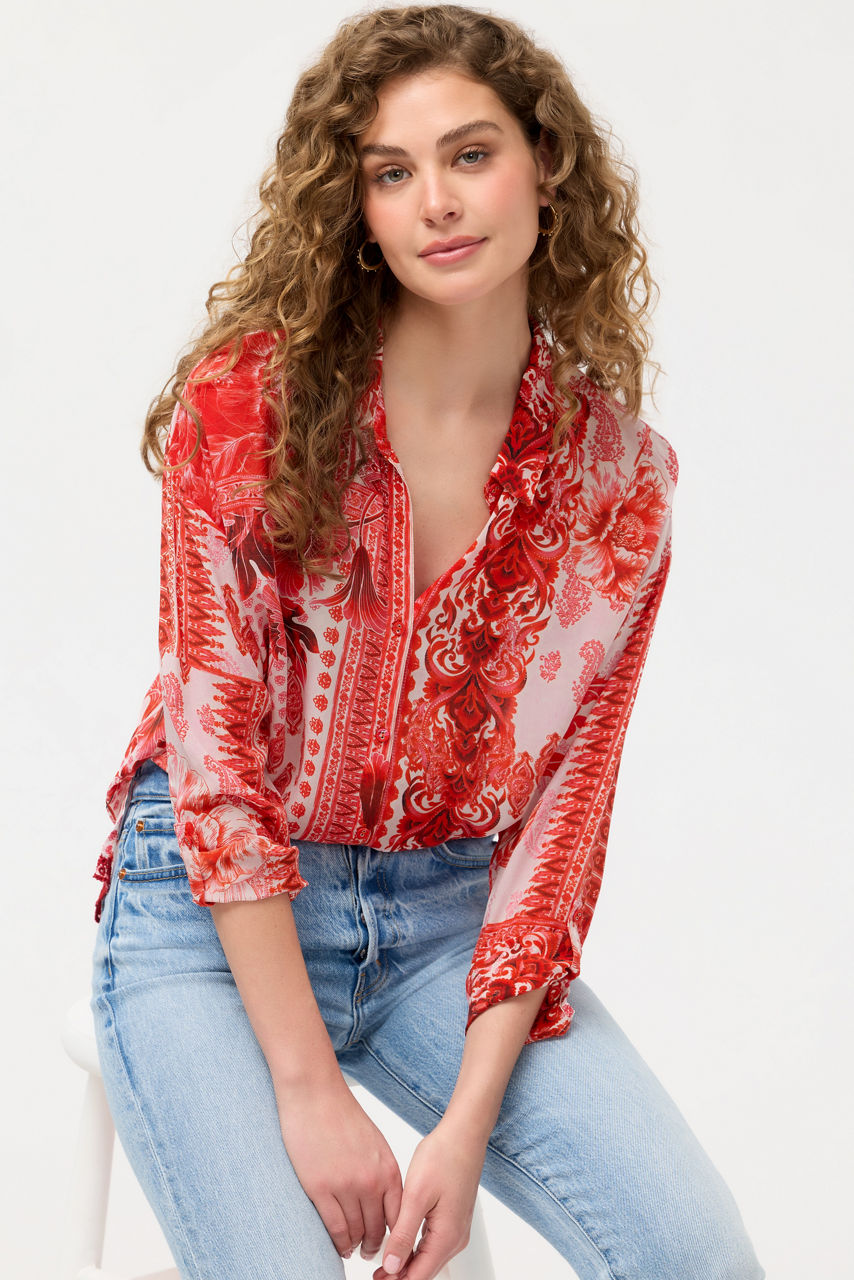 THE AUDREY BUTTON UP SHIRT, , large image 1