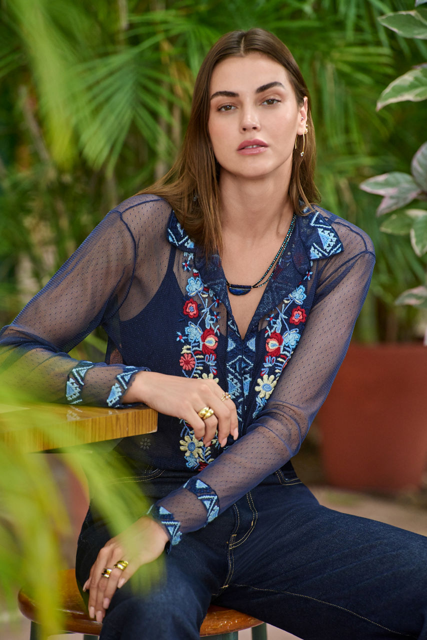 TORREY MESH BUTTON DOWN SHIRT, , large image 5