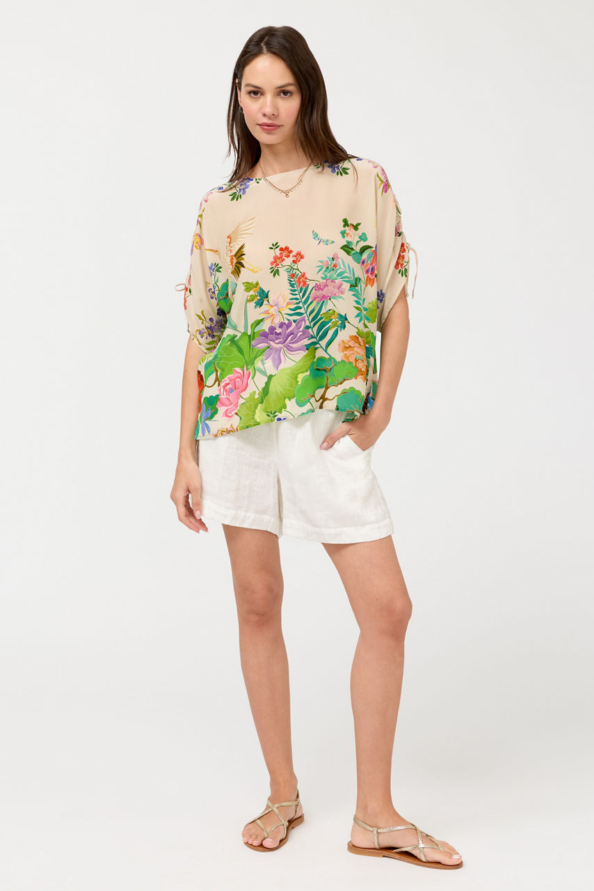 BLUET DRAWCORD SLEEVE BLOUSE, , large image 3