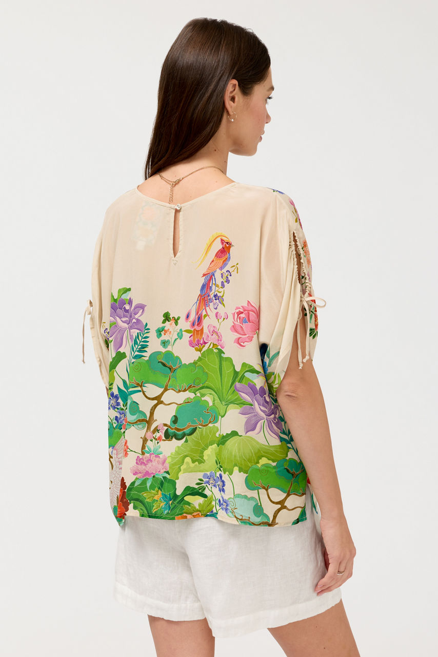 BLUET DRAWCORD SLEEVE BLOUSE, , large image 4