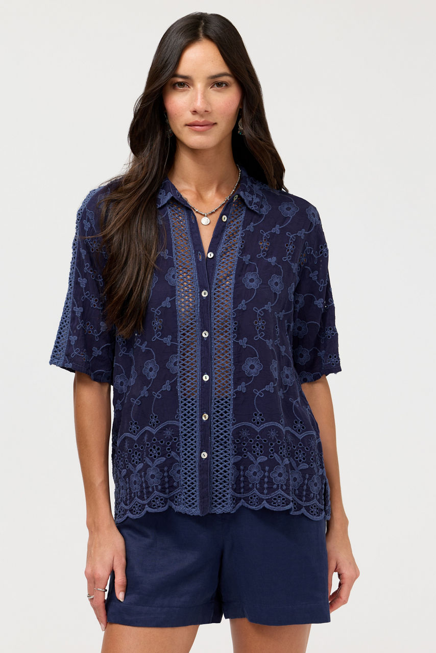 DEENA BUTTON DOWN TOP, , large image 2