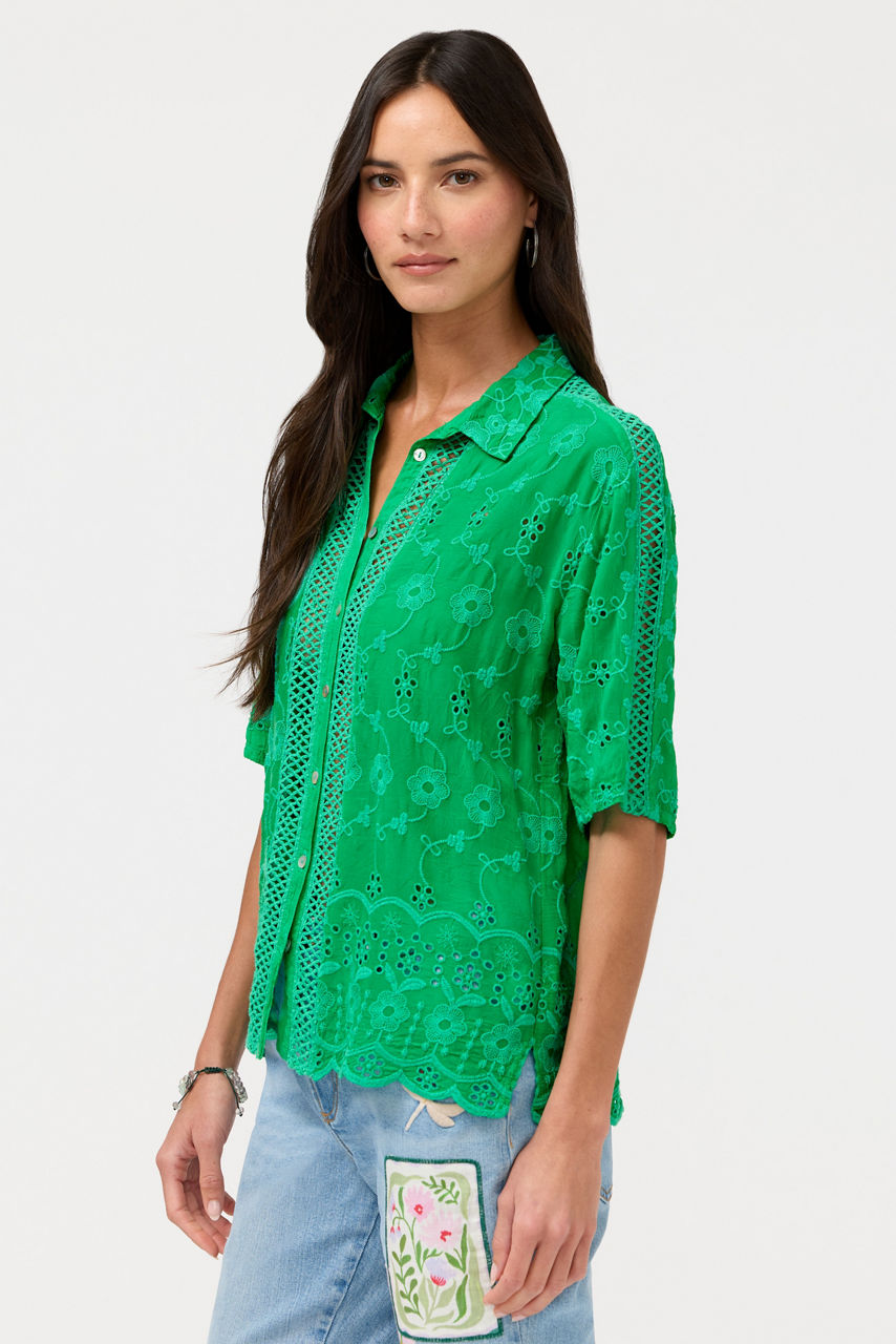 DEENA BUTTON DOWN TOP, , large image 2