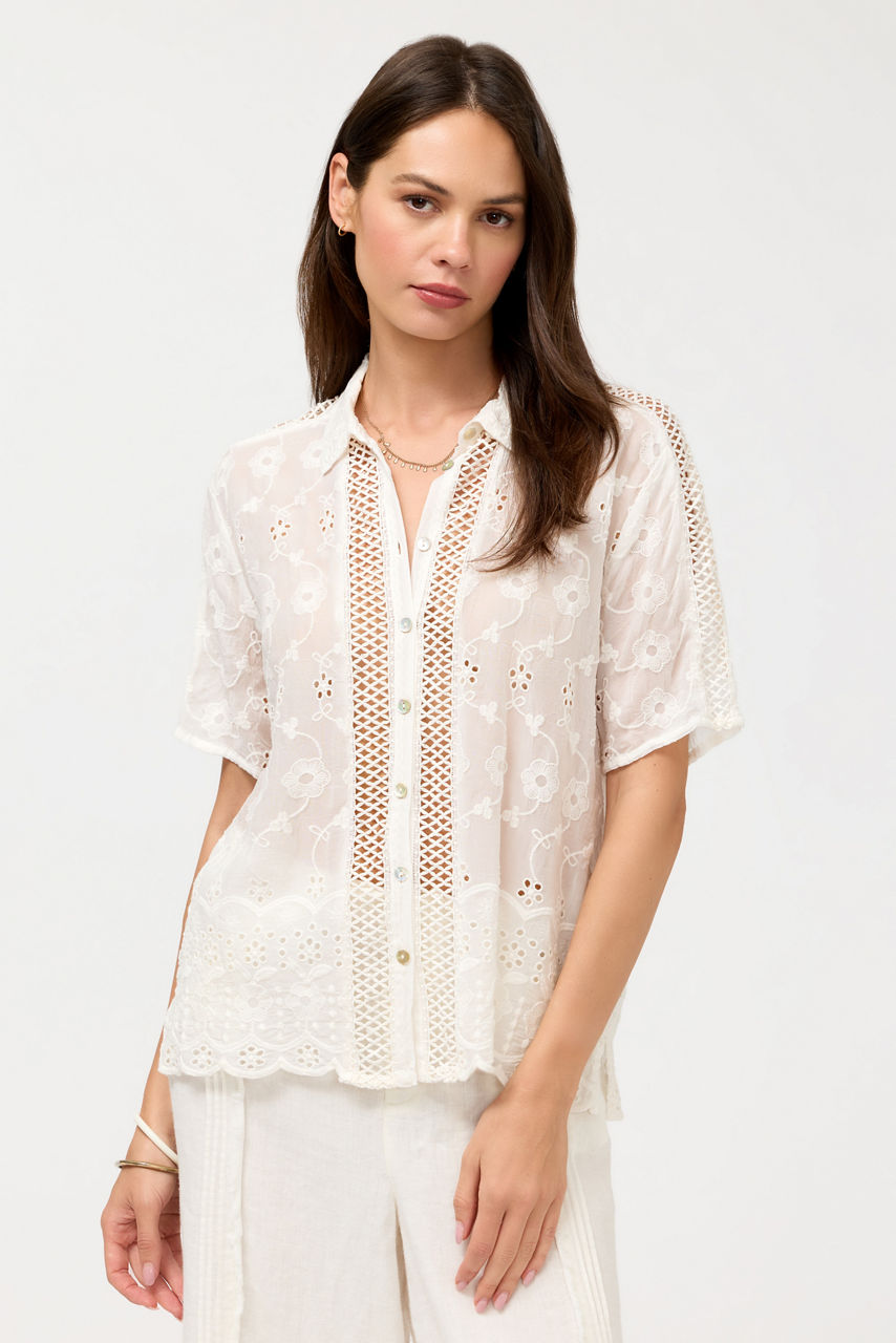 DEENA BUTTON DOWN TOP, , large image 1