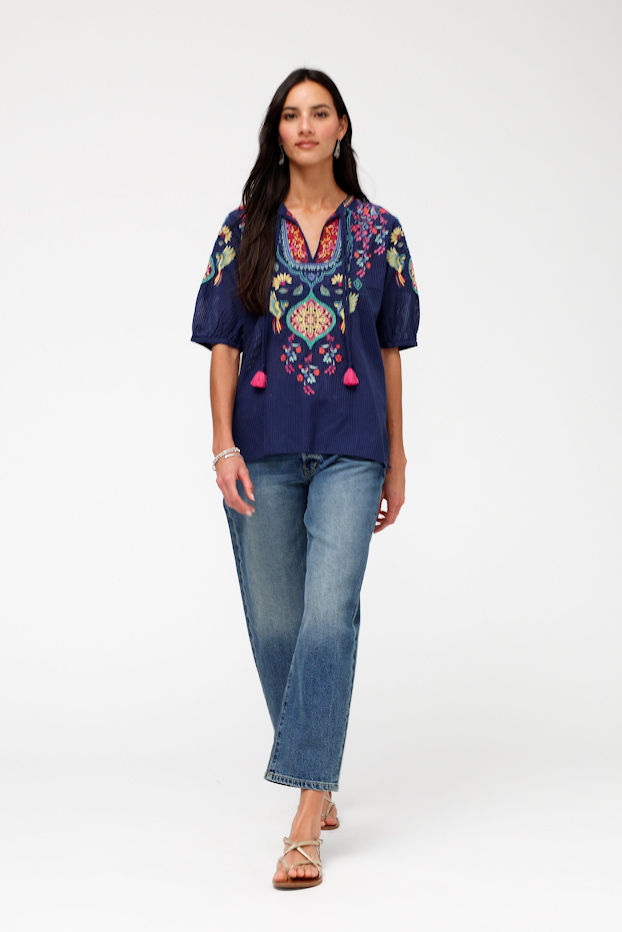 MARGOT SHORT SLEEVE BLOUSE, , large video