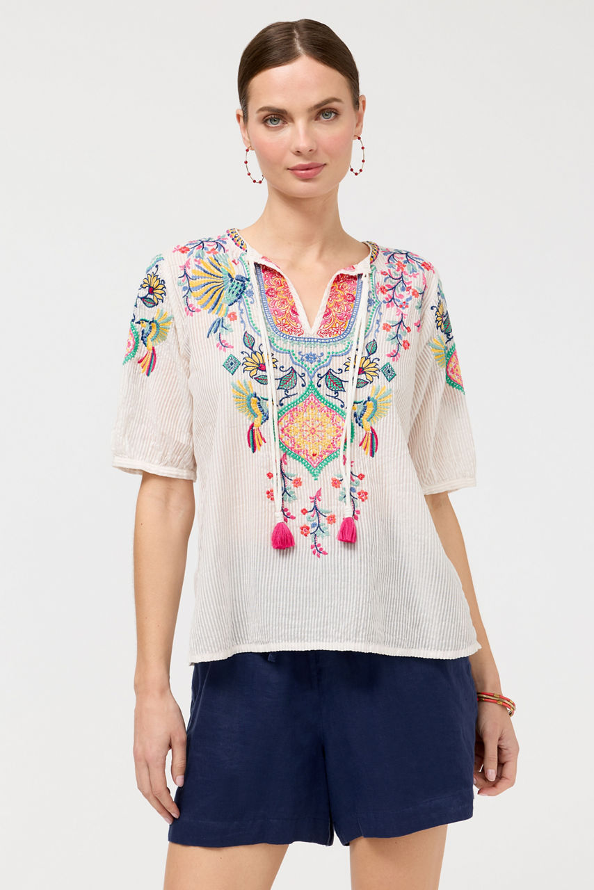 MARGOT SHORT SLEEVE BLOUSE, , large image 1