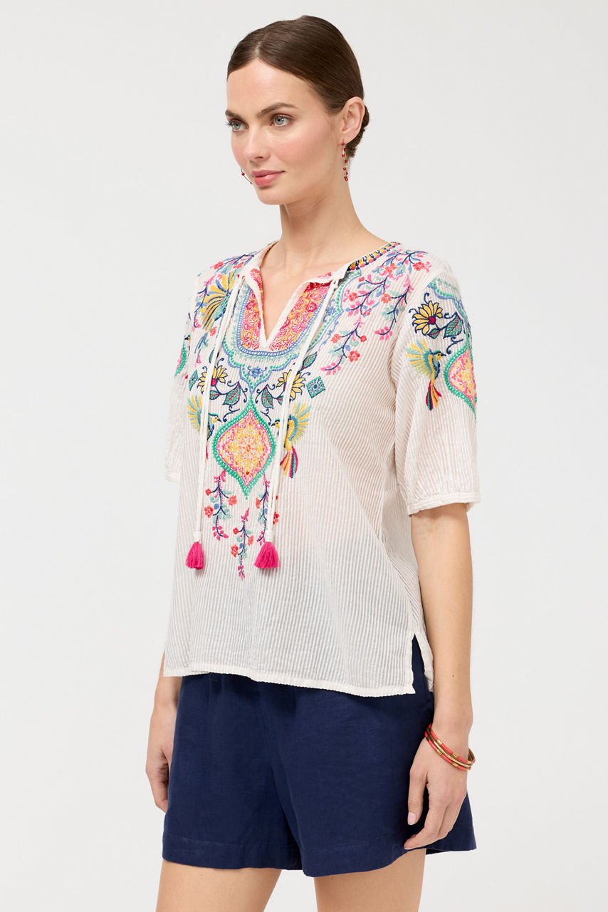 MARGOT SHORT SLEEVE BLOUSE, , large image 2