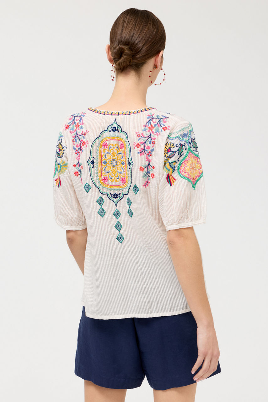 MARGOT SHORT SLEEVE BLOUSE, , large image 3