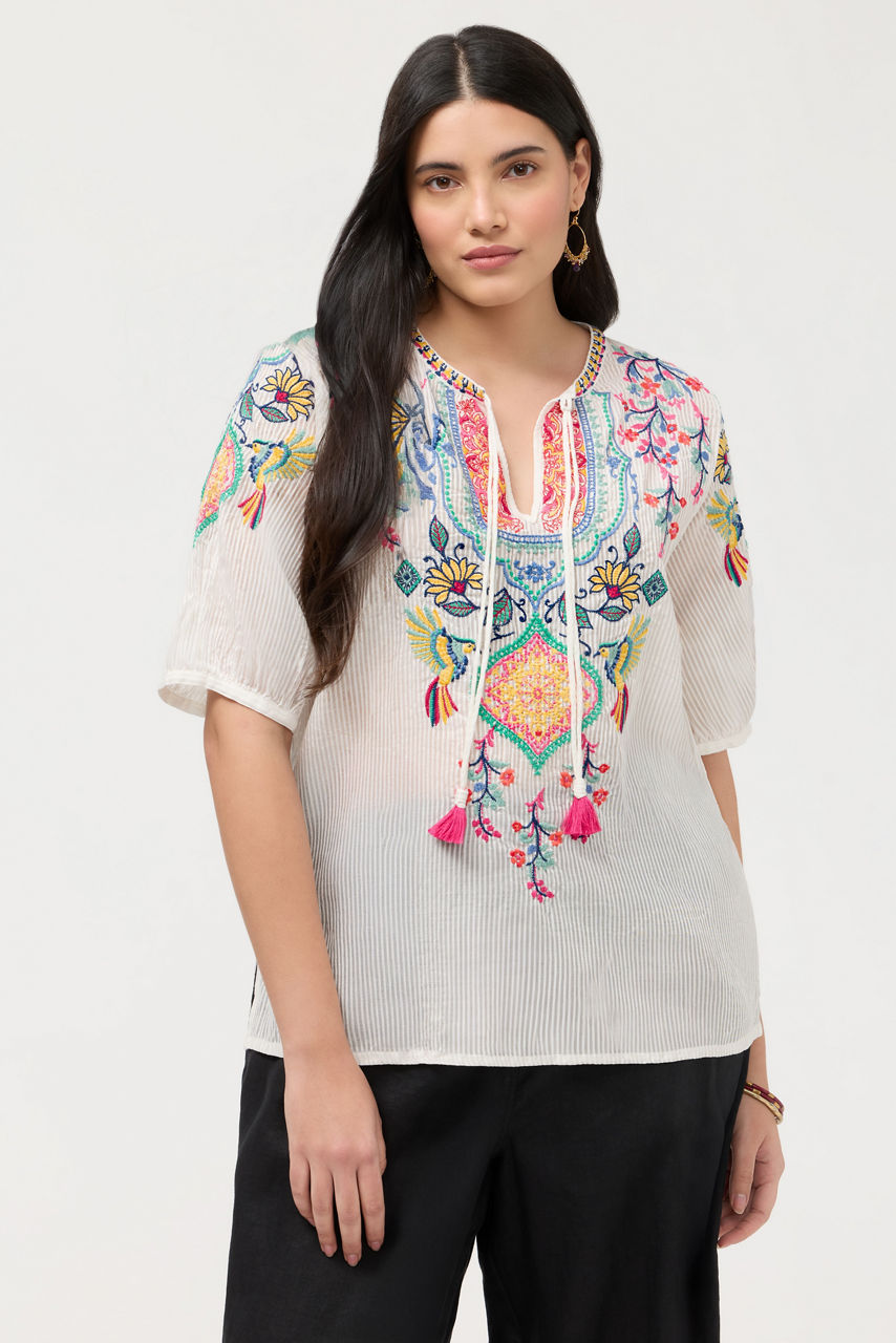 MARGOT SHORT SLEEVE BLOUSE, , large image 1