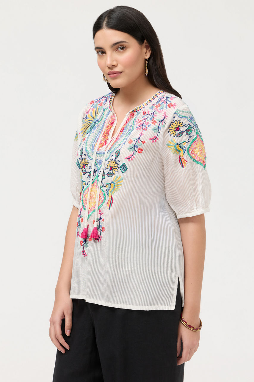 MARGOT SHORT SLEEVE BLOUSE, , large image 2