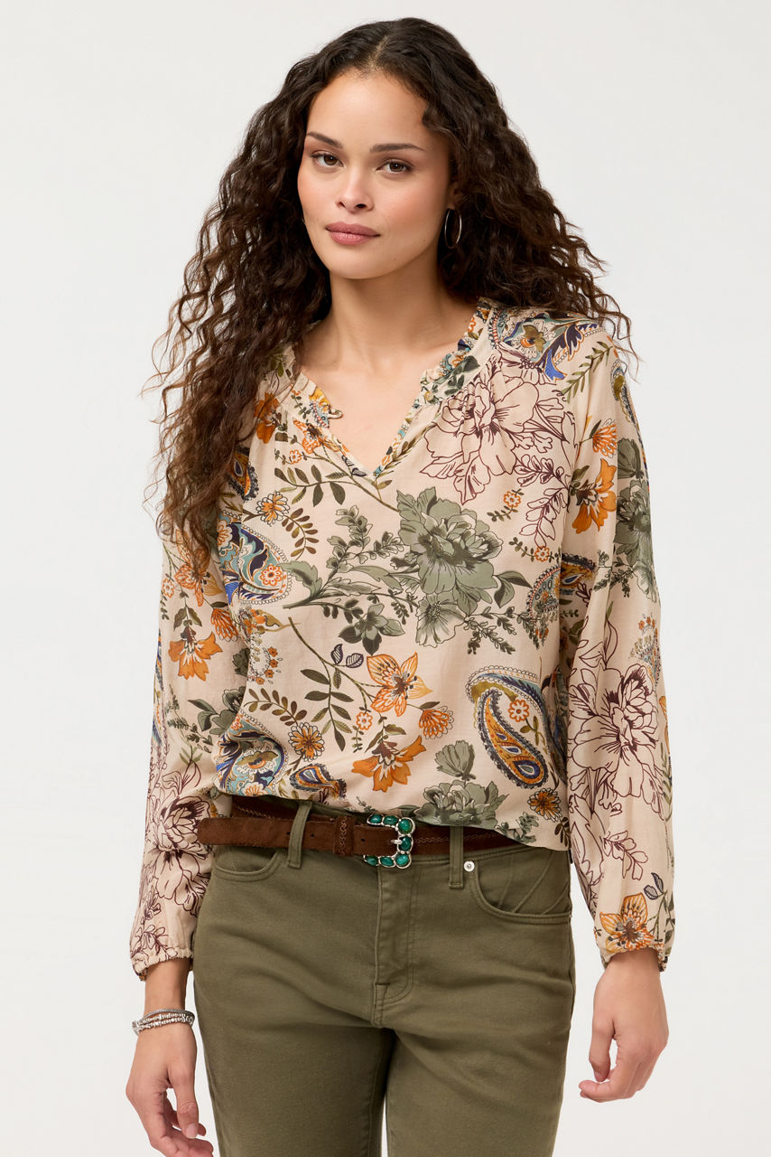 BELLINA RUFFLE COLLAR BLOUSE, , large image 1