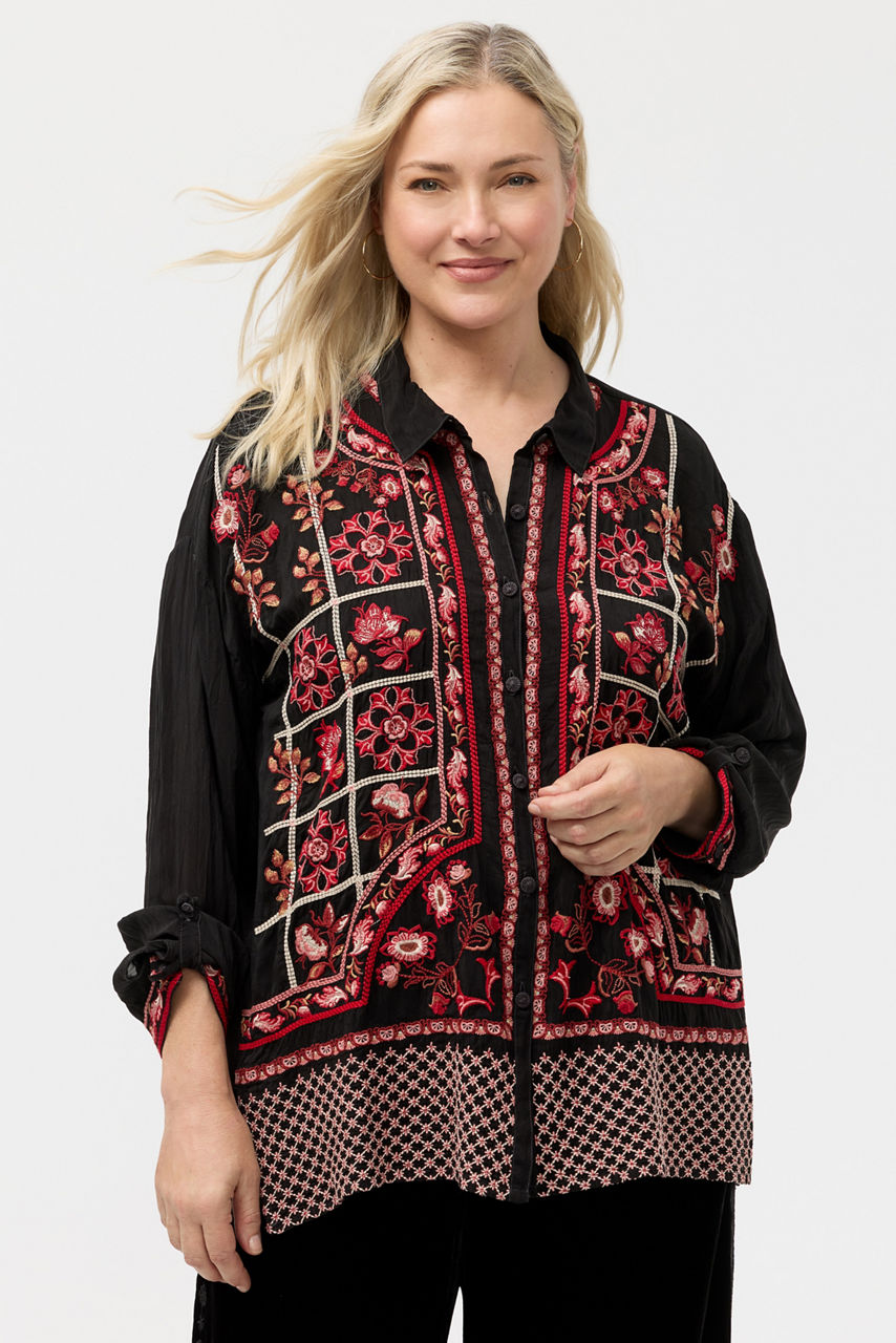 SLIM AUDREY COLLARED SHIRT, , large image 1