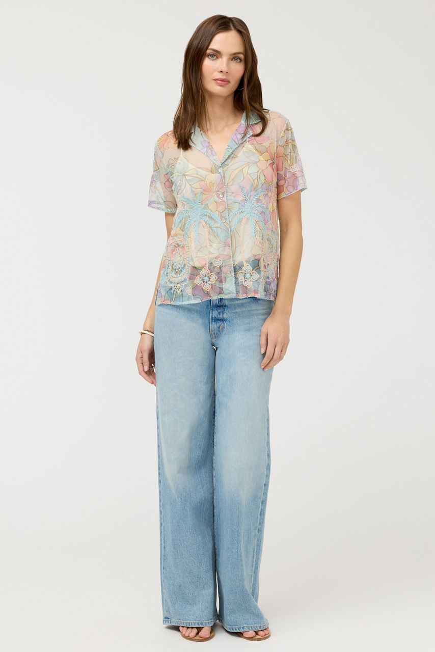 DELLUCI MESH CAMP SHIRT, , large image 3