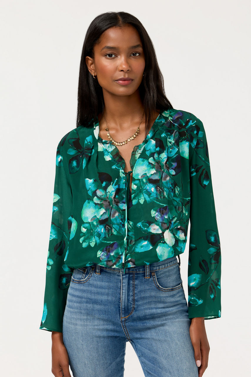 RUFFLE BLOUSE, , large image 1