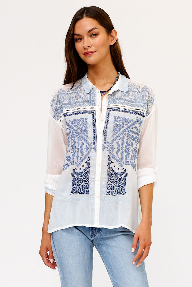 THE SLIM AUDREY COLLARED SHIRT, , large video