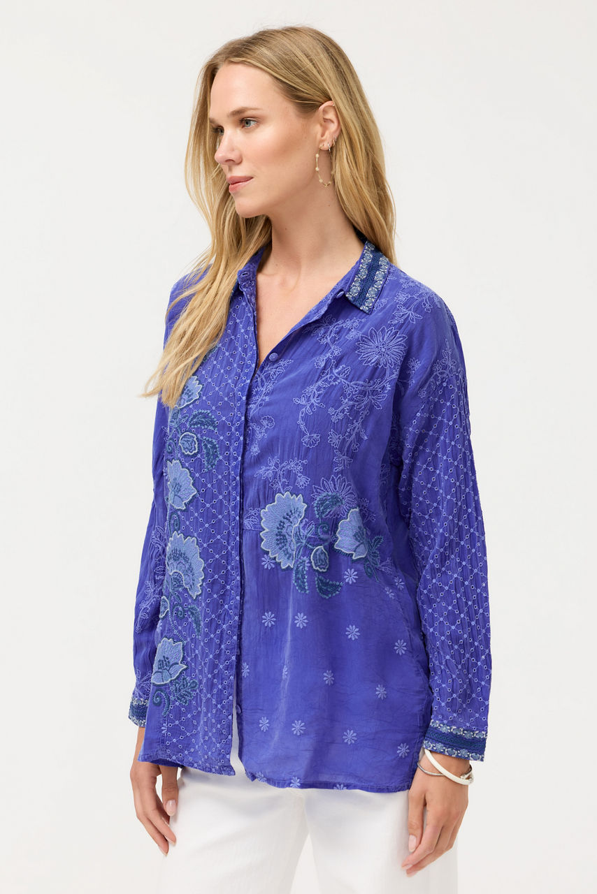 SLIM AUDREY BUTTON DOWN TUNIC, , large image 2