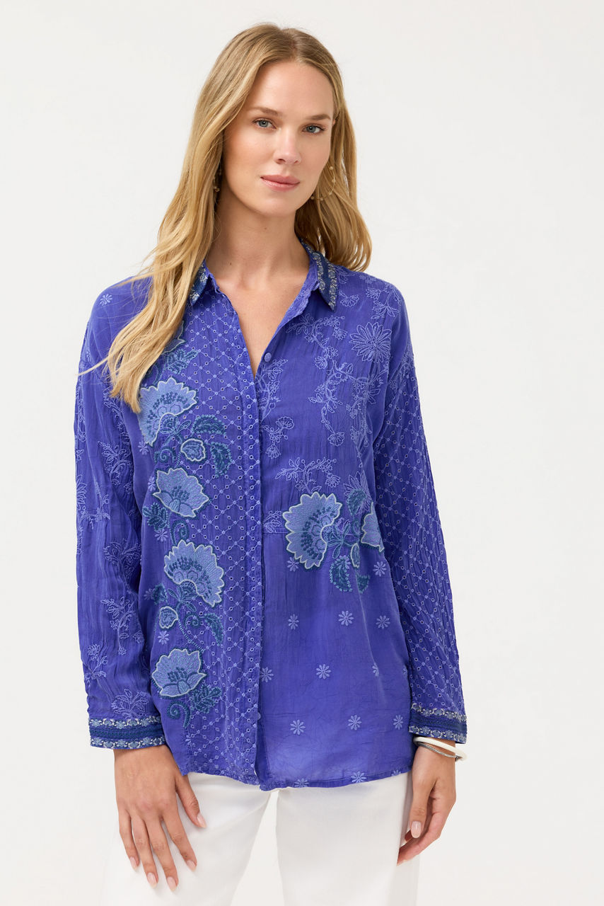SLIM AUDREY BUTTON DOWN TUNIC, , large image 3