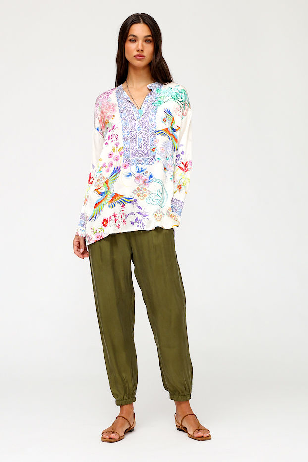 THE AUDREY HENLEY TUNIC, , large video