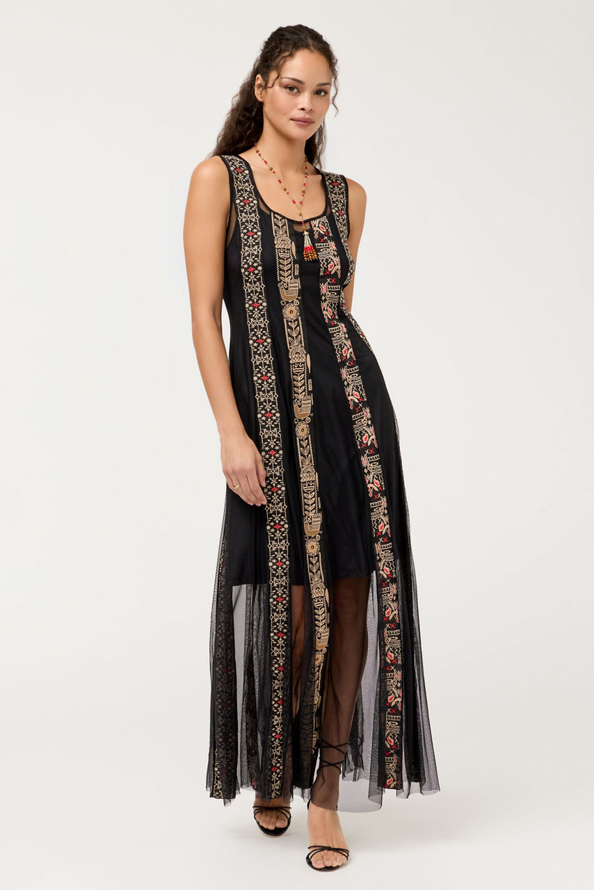 ILENIA MAXI MESH DRESS, , large image 1