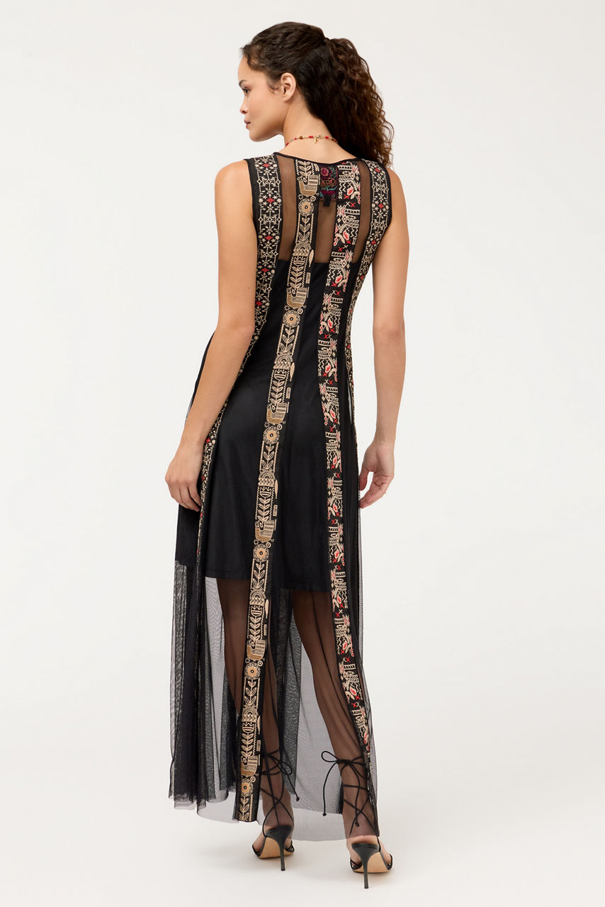 ILENIA MAXI MESH DRESS, , large image 3