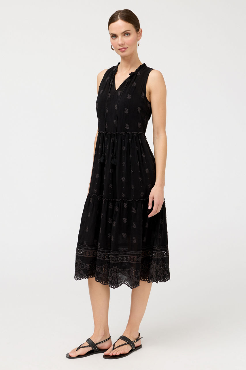 SUSILA MIDI TIERED DRESS, , large image 2