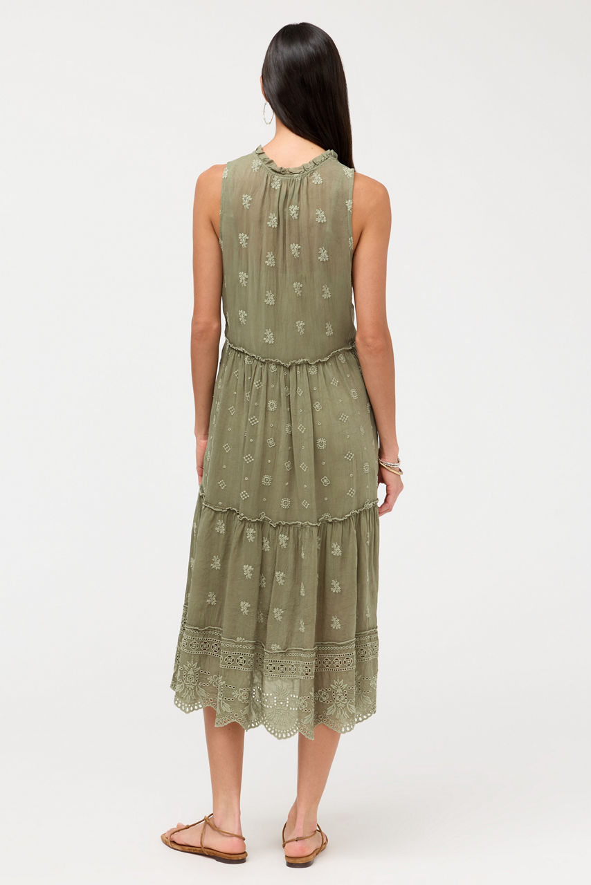 SUSILA MIDI TIERED DRESS, , large image 3