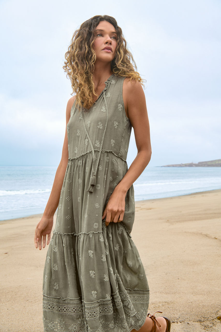 SUSILA MIDI TIERED DRESS, , large image 4